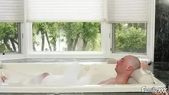 Big Tits Stepmom Reagan Foxx Fucks Her Stepson In The Bathtub