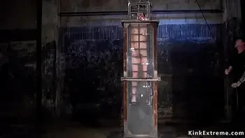 Tied up slave suffers water bondage