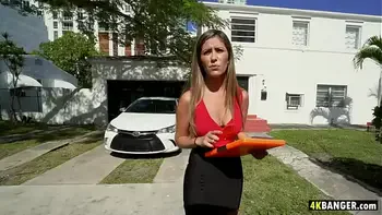 Bubble butt naive babe Alexa Vega gets fucked in a van