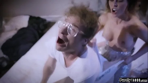 Male anal fisted n probed by busty alien
