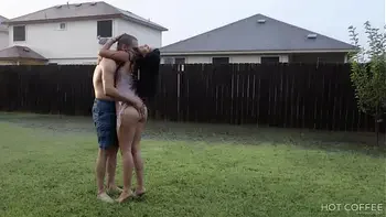 Romantic sex under a storm in Texas