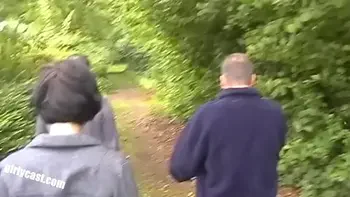 Lisa and her cuckold outdoor threesome