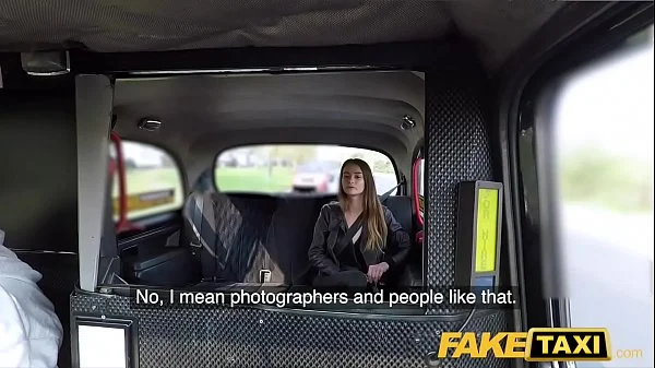 Fake Taxi Slim sexy model Adelle Unicorn in backseat pleasure ride
