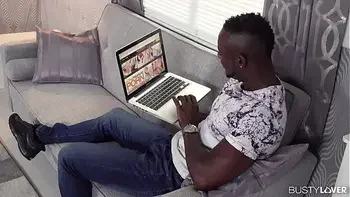 Busty lovers can't wait for his big black monster cock to bang Jasmine Jae