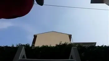 In a public garden I squirt inside my yoga pants don't make me make noise with this vibrator!