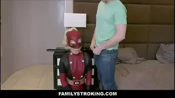 Teen Stepsister Fucked While In Deadpool Costume For Comic Con