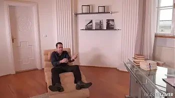 Busty lovers wanna see top-heavy secretary Valentina Ricci fucked hard