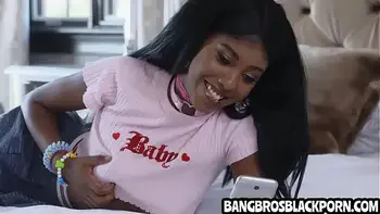 Black babysitter gets caught masturbating - black porn