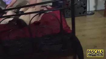 Chubby sub with big boobs gets pounded