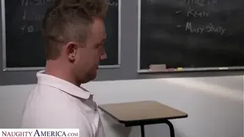 Naughty America Bridgette B. has student fill her needs