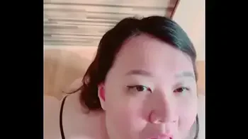 Asian teen with big tits swallows hot cum