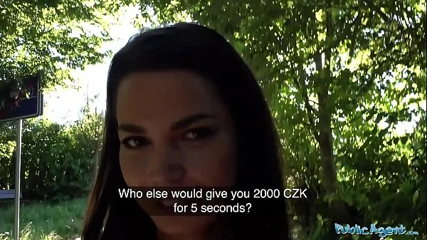 Public Agent Chloe Lamour gets her big boobs jizzed on for cash