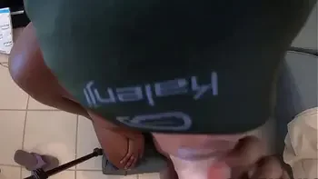 Interracial blowjob cum in mouth