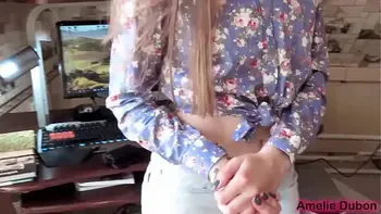 StepSister Blowjob Dick and Cum in Mouth POV for Silence About the Theft