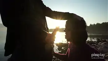 SUNRISE SEX - Public Fucking, BJ & Piss Play for Petite Cutie