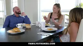 Stepdaughter Athena Faris Almost Gets Caught Fucking Her Stepdaddy