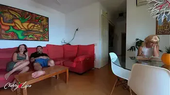 Fucking near my friend while she looks at us