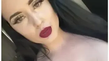 Casually Smoking A Cork Cigarette With Dark Lipstick On With Ellie Louise