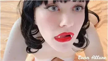 Red Lips, Long Tongue And Teeth Tease And Denial