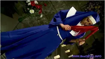 Nasty Dominating Nun Angel Long Licks And Fucks With A Vibrator An Orgasm From Innocent Babe Katie K