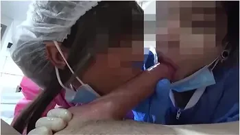 Two Nurses Decided To Try Out My New Dick In Practice