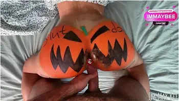 The Local Slut Gets Fucked By The Whole Town On Halloween