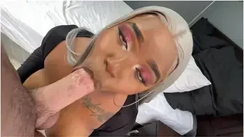 Busty Ebony Milf Begs A White Boy For A Creampie