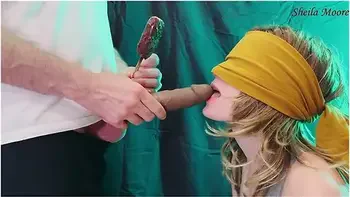 Ice Cream Taste Game. My Stepsister Swallows My Cum- Sheila Moore