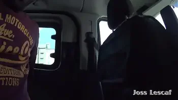 a young girl sucks a big black cock in a car park in the street in the middle of the afternoon.part1