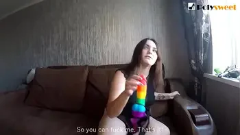 Госпожа переодела парня в женское и наказала за проступок (пеггинг)