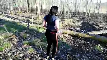 Sex on nature with corona mask