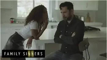 Beautiful Ebony Girl Offers To Suck Her Stepfathers Big Throbbing Cock With Scarlit Scandal And Tommy Pistol