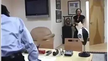 sexy light skin girl fucks her horse dick boss