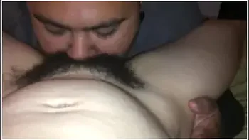 Black guy eat s very hairy pussy