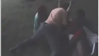 White woman vacation in Africa found new friends