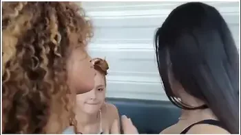 Hot Black Girl Sucks 2 Long Thick Latina Tongues