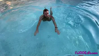 POOL SIDE BJ IN 4K - TheFoxxxLife POV