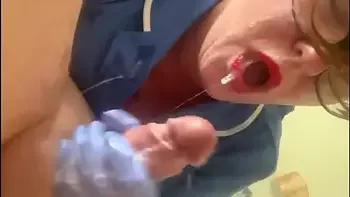 Nurse wife gags deepthroating patients cock (Part2)