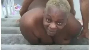 Black Granny With Big Ass Fucked In The Stairs