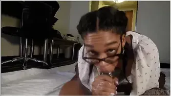 Slutty Nerd Slurps Out Two Loads