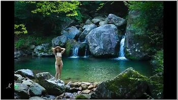 Masturbation At The Waterfall While Being Watched By A Passing Man