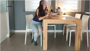 I Fuck My Tight Juicy Pussy With A Banana Until Explode In A Shaking Multiple