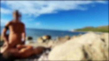 French Amateur Wife Miss Creamy Fucks Big Cock on Nude Beach - Public Sex & Cum in Mouth