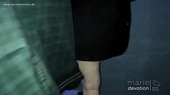 Redhead MILF Gets Cum on Tits at Porn Theater - Amateur Handjob & Cumshot