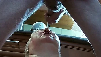 Zona901 fucks neighbor MILF deep throat blowjob cum in mouth swallow facial