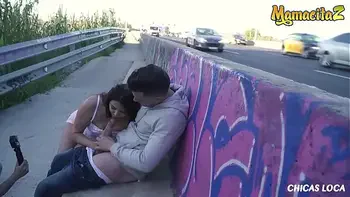 CHICS LOCA - #Nikol #Alberto Blanco - Sexy Latina Teen Bangs With Boyfriend Near The Highway - THIS IS INSANE!