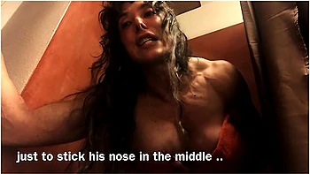 Hairy Shower With Lustful Muscle Goddess