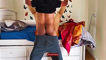 Hottest Saree Sex - Desi Milf In Silk Saree Fucked Hard By Stepbrother In Law - Loud Moans - Pussy Eating