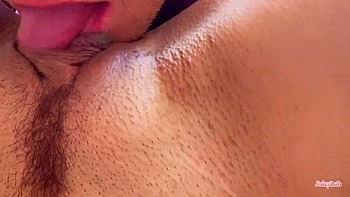 Juicy Stepsister Pussy Licking - Close Up Lick & Sucking Big Labia