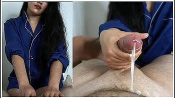 Thai Massage (he Cums So Fast). Premature Ejaculation, Slow Handjob Becomes So Sloppy With Cum In Face